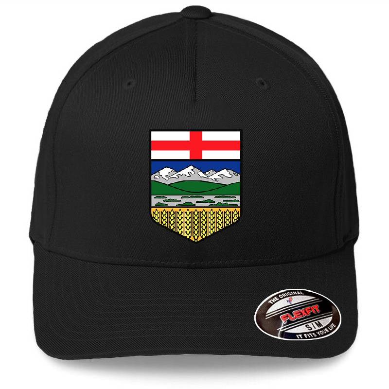 Flag of Alberta Premium Flat Bill Snapback Caps