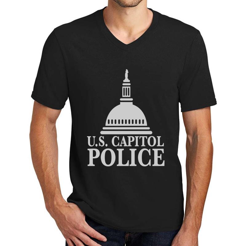 U.S. Capitol Police 2 Unisex V-Neck T-Shirt Men Black