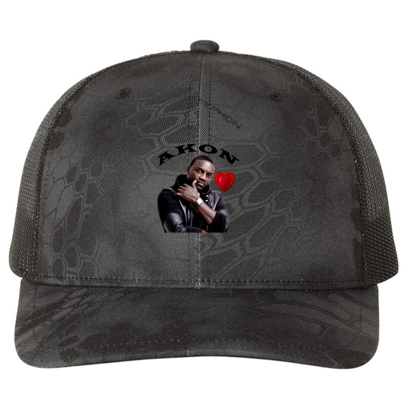 Akon Richardson Premium Trucker Snapback Cap  Kryptek Typhon Black