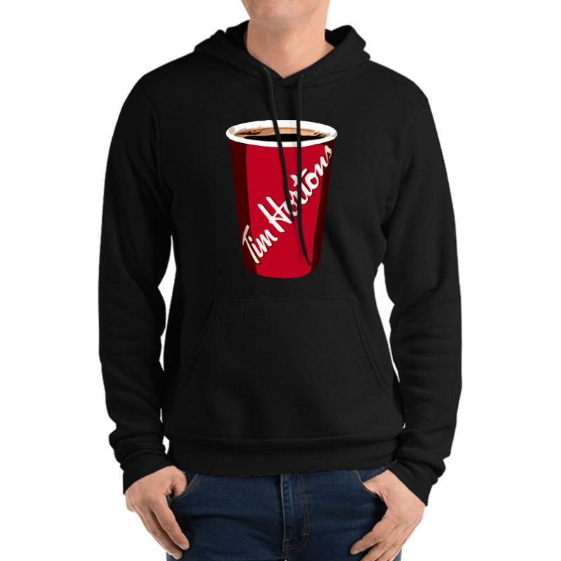 Tim Horton's Cup Unisex Hooded Sweatshirt Men Black