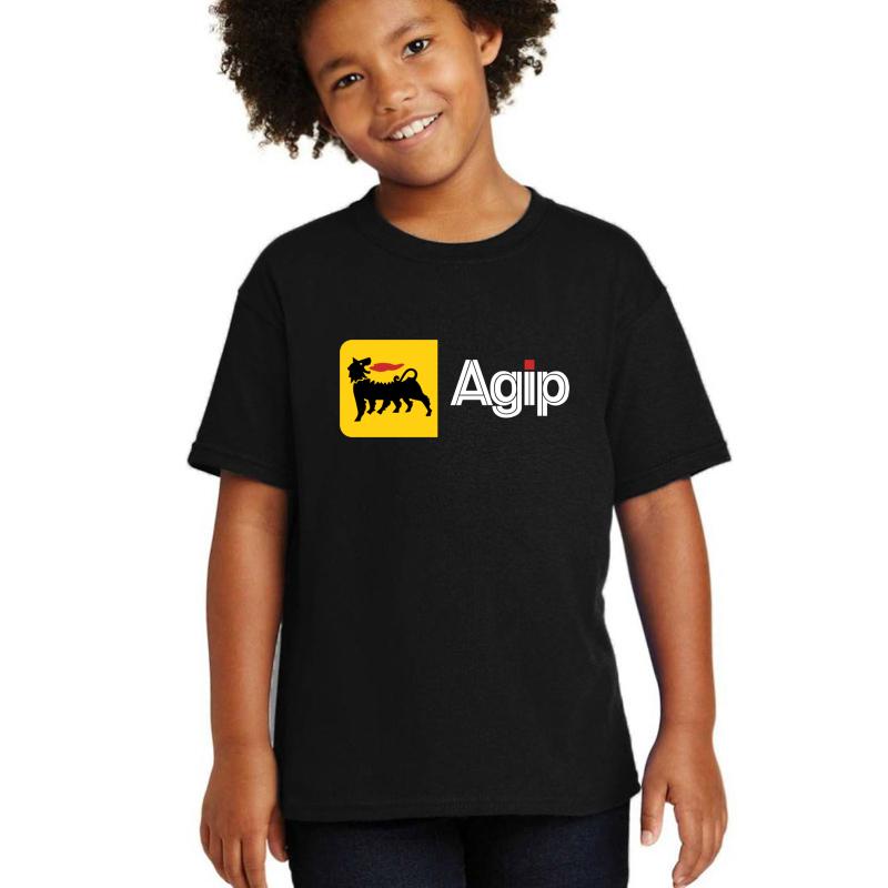 Agip Engine Oils Car Youth T-Shirt Boy Black