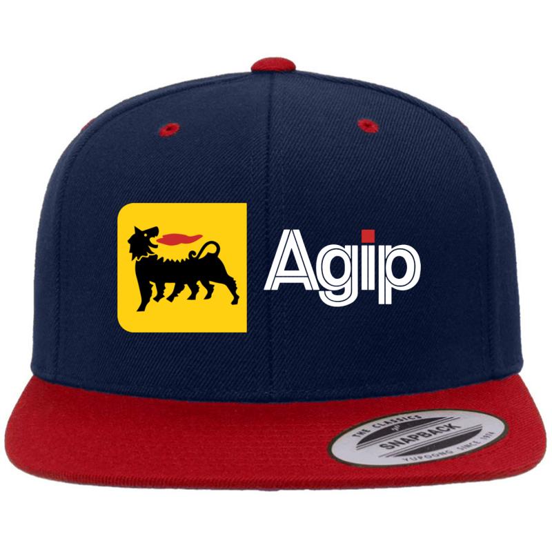 Agip Engine Oils Car Premium Flat Bill Snapback Cap  Navy