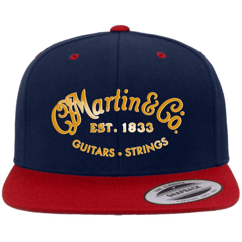 2021 Martin Guitars Premium Flat Bill Snapback Cap  Navy