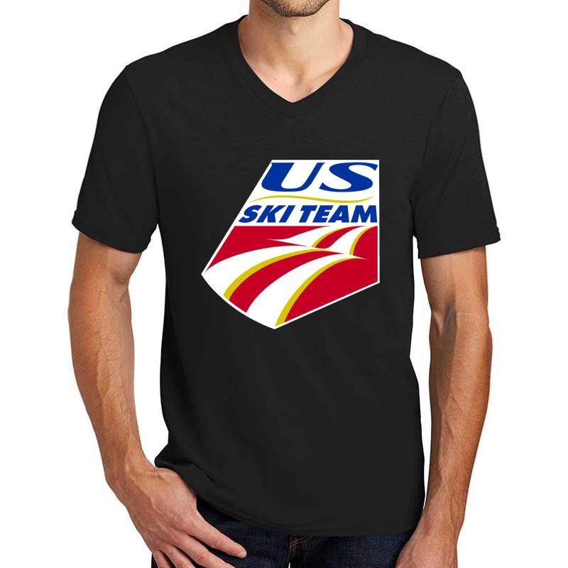 Us Ski Team Usa - Mens T Shirts Graphic Vintage Best Unisex V-Neck T-Shirt Men Black