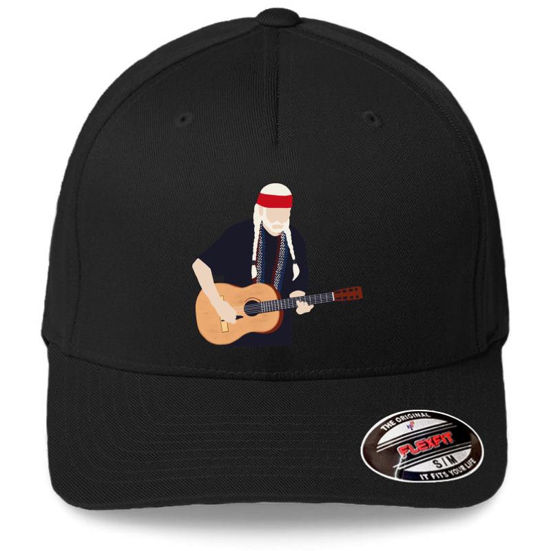 Willie Texas Son Nelson Flexfit Baseball Cap  Black