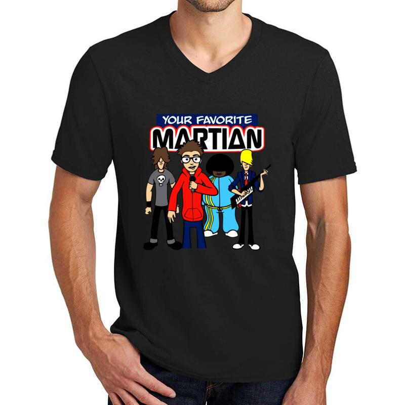 Your Favorite Martian Unisex V-Neck T-Shirt Men Black