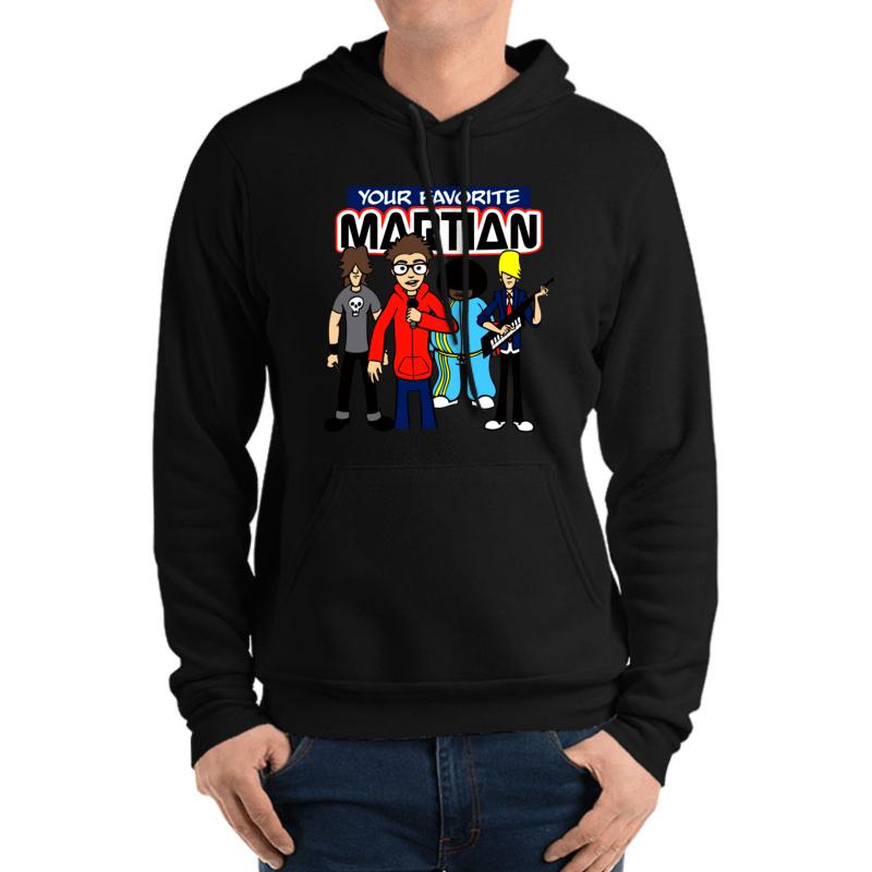 Your Favorite Martian Unisex Hooded Sweatshirt Men Black