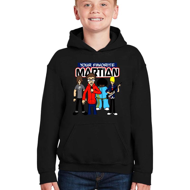 Your Favorite Martian Youth Hooded Sweatshirt Boy Black