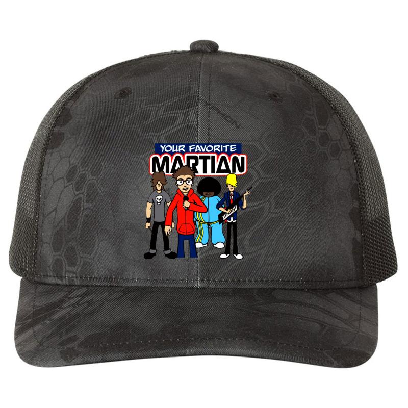 Your Favorite Martian Richardson Premium Trucker Snapback Cap  Kryptek Typhon Black