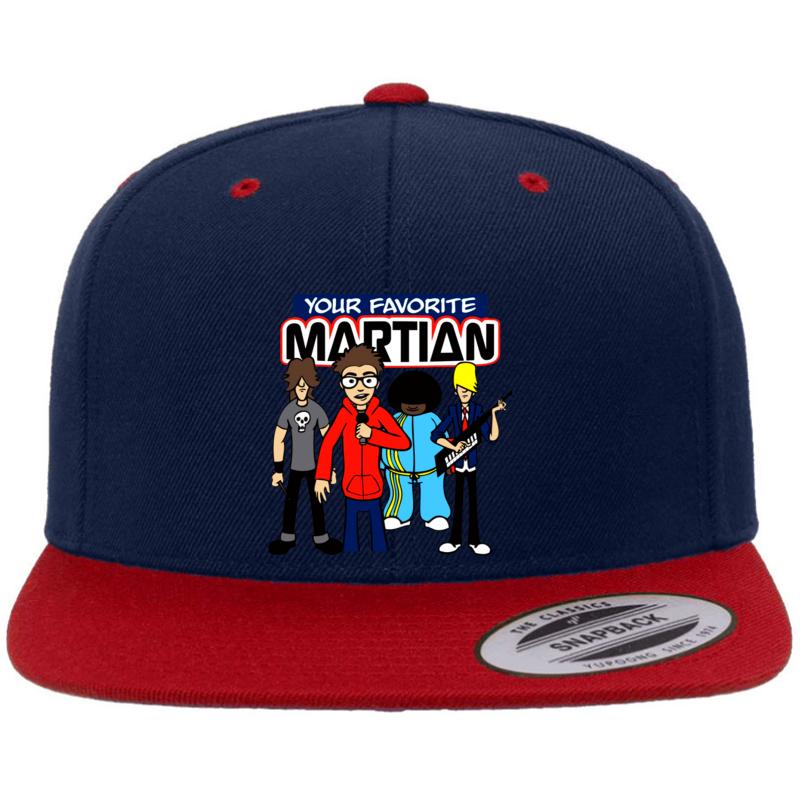 Your Favorite Martian Premium Flat Bill Snapback Cap  Navy