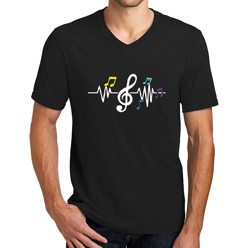 Musical Heart with Music Notes Valentines Day Gift Unisex T-shirts