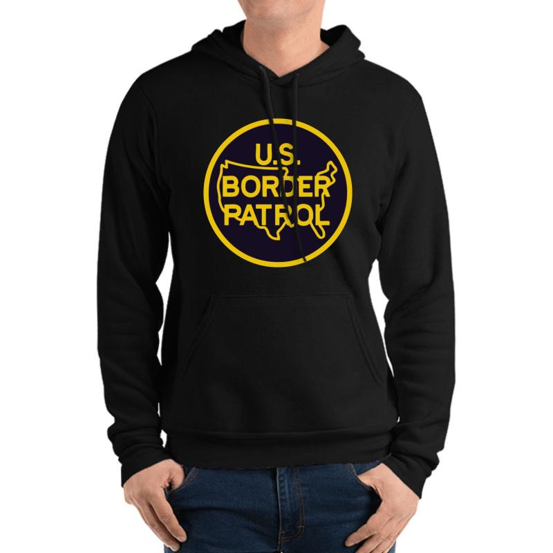 Us Border Patrol Seal Flag Coat Of Arms Unisex Hooded Sweatshirt Men Black