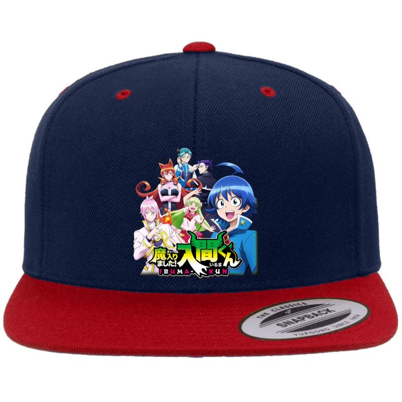 Welcome To Demon School! Iruma-Kun Logo Premium Flat Bill Snapback Cap  Navy