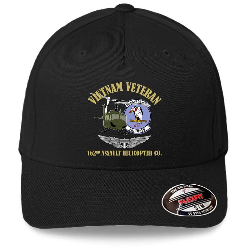 162Nd Assault Helicopter - Vietnam Veteran Flexfit Baseball Cap  Black