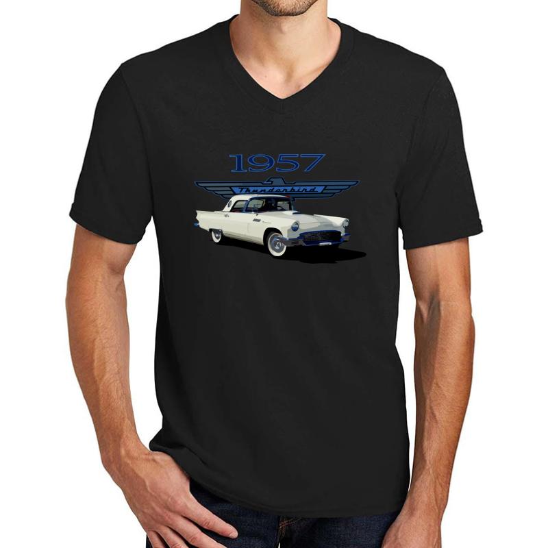 1957 Ford Thunderbird Unisex V-Neck T-Shirt Men Black