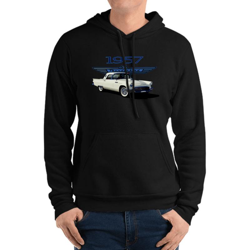 1957 Ford Thunderbird Unisex Hooded Sweatshirt Men Black