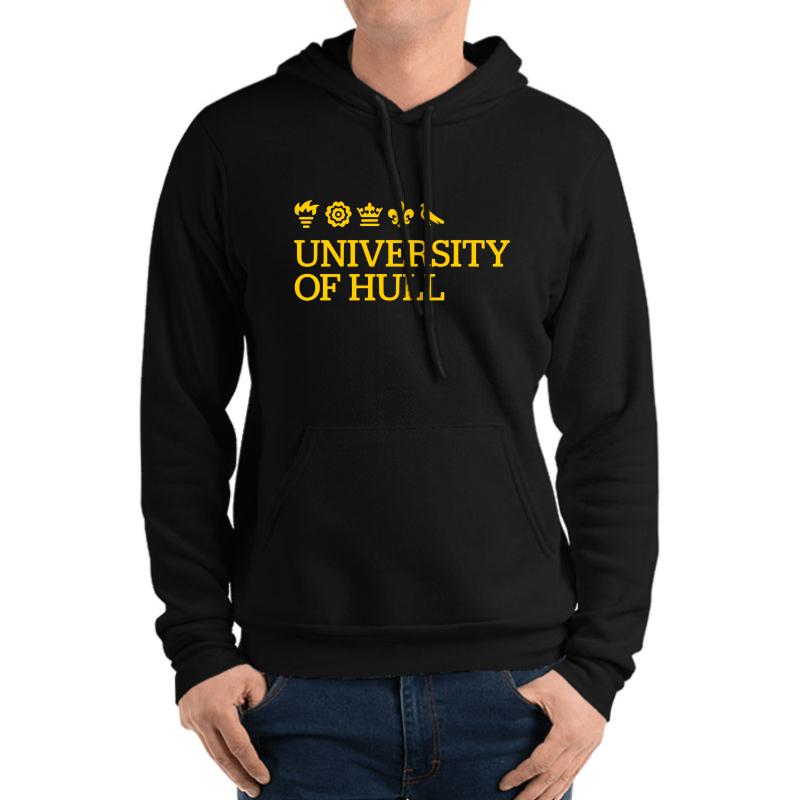 University Of Hull Unisex Hooded Sweatshirt Men Black