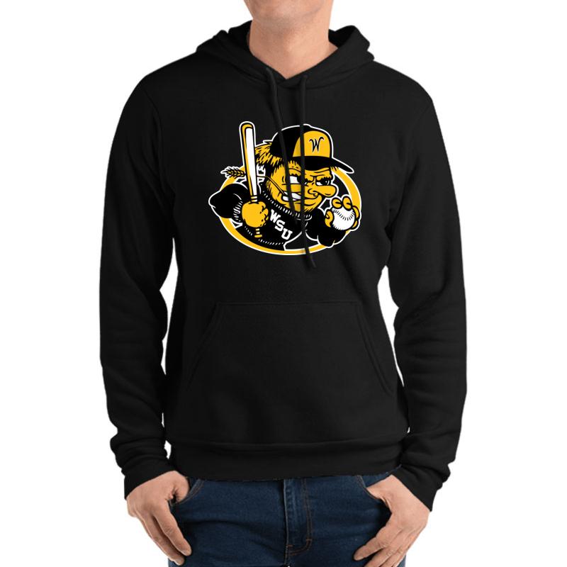 Wichita State Shockers Baseball Unisex Hooded Sweatshirt Men Black