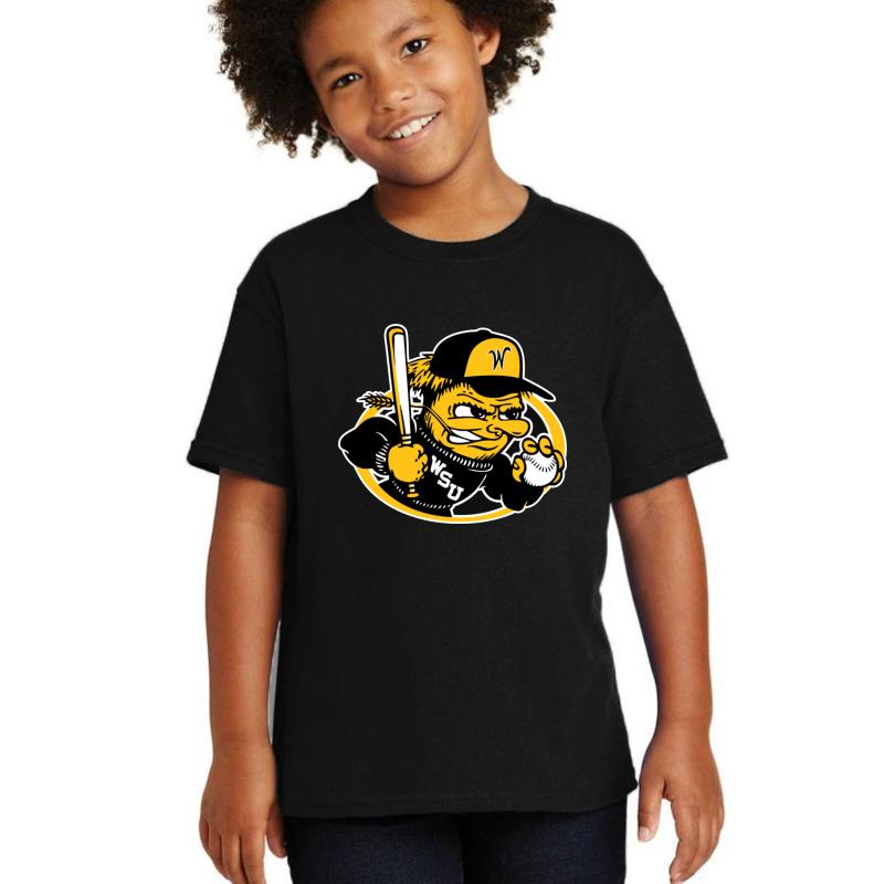 Wichita State Shockers Baseball Youth T-Shirt Boy Black