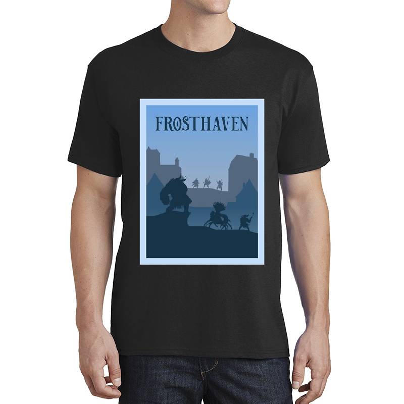 Frosthaven - Board Games - Minimalist Travel Poster Style - Board Game Art Unisex V-Neck T-Shirts