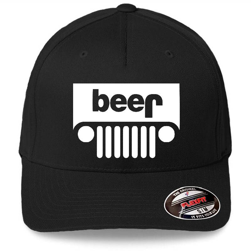 Beer Jeep Premium Flat Bill Snapback Caps
