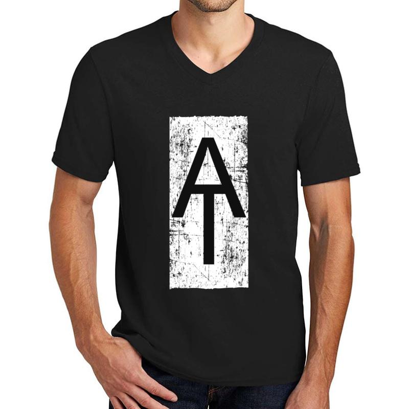 Appalachian Trail Marker Unisex V-Neck T-Shirt Men Black