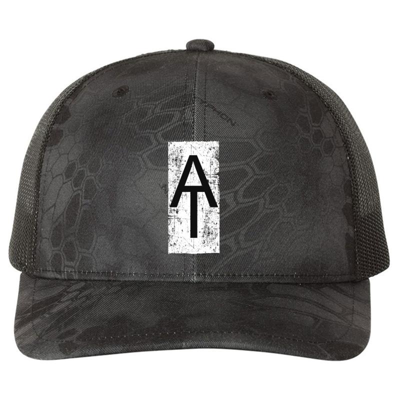 Appalachian Trail Marker Richardson Premium Trucker Snapback Cap  Kryptek Typhon Black