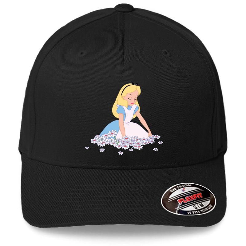 Alice In Wonderland Flexfit Baseball Cap  Black