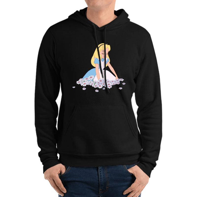 Alice In Wonderland Unisex Hooded Sweatshirt Men Black