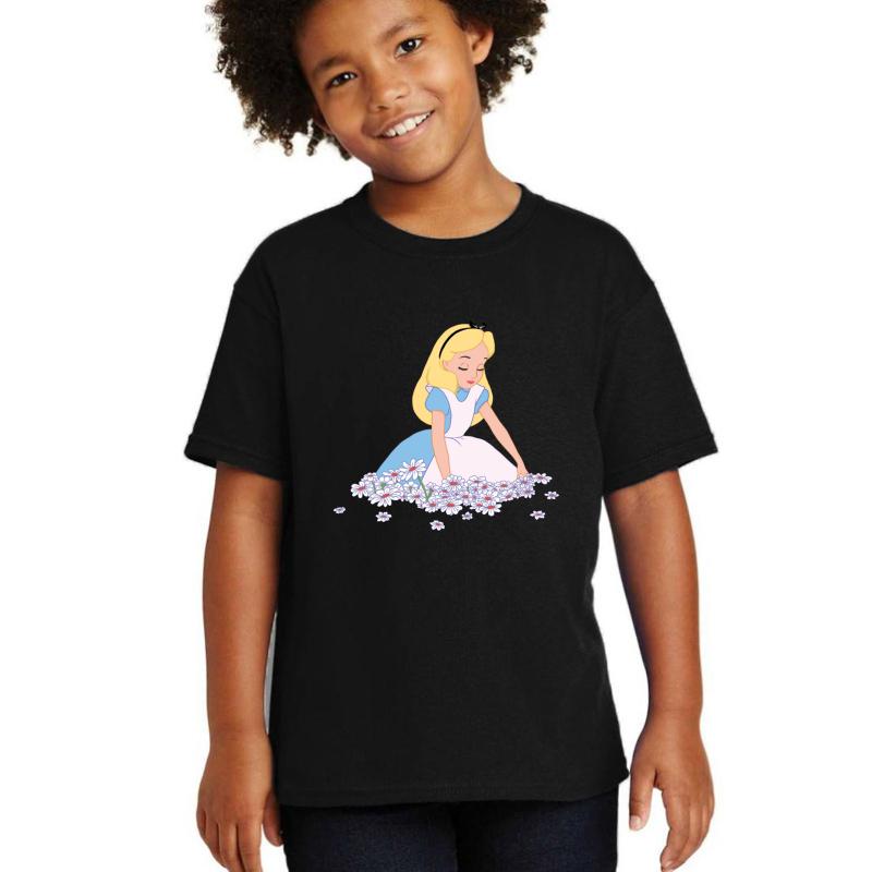 Alice In Wonderland Youth T-Shirt Boy Black