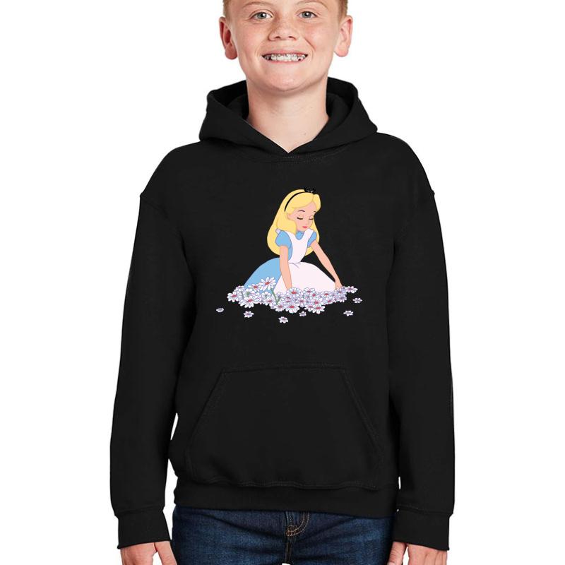 Alice In Wonderland Youth Hooded Sweatshirt Boy Black