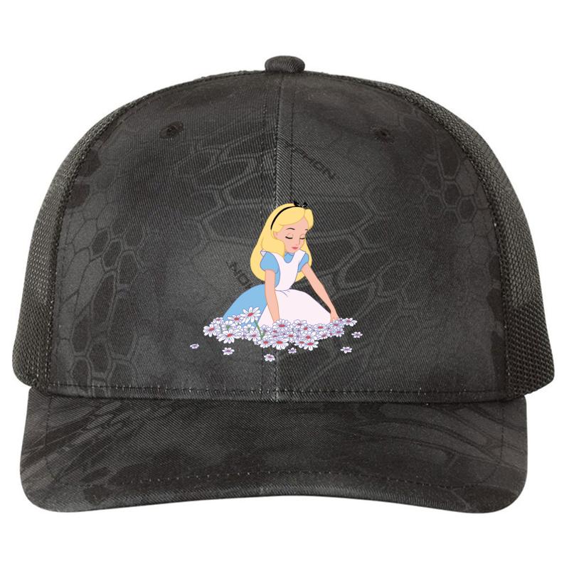 Alice In Wonderland Richardson Premium Trucker Snapback Cap  Kryptek Typhon Black