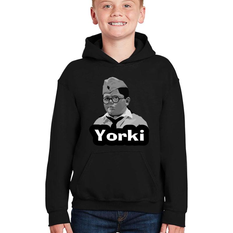 Yorki Jojo Rabbit  Youth Hooded Sweatshirt Boy Black