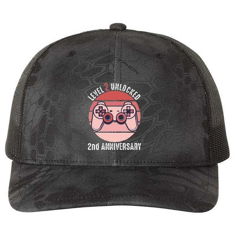 Level 2 Unlocked 2nd Anniversary Premium Flat Bill Snapback Caps