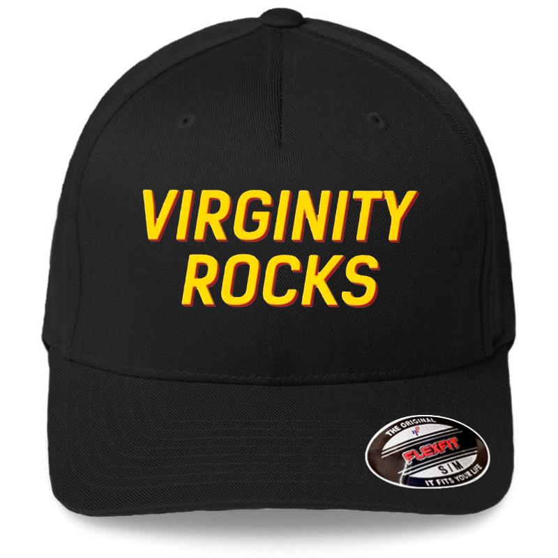 Virginity Rocks Danny Duncan Trending Sticker Flexfit Baseball Cap  Black