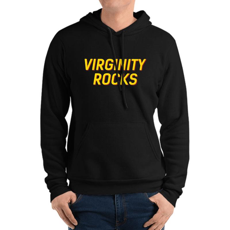 Virginity Rocks Danny Duncan Trending Sticker Unisex Hooded Sweatshirt Men Black