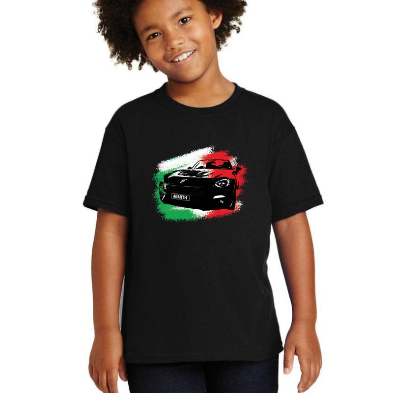 Abarth 124 Spider Youth T-Shirt Boy Black