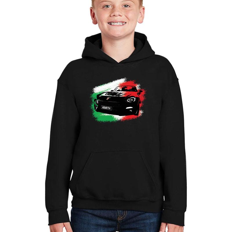 Abarth 124 Spider Youth Hooded Sweatshirt Boy Black