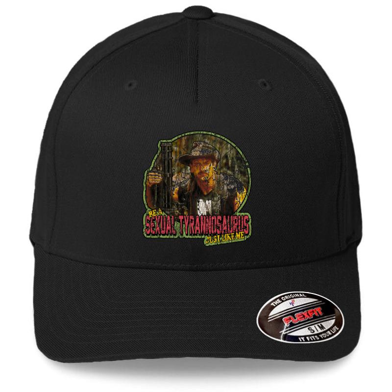 80S Schwarzenegger Classic Predator Blain Sexual Tyrannosaurus Vintage  Flexfit Baseball Cap  Black