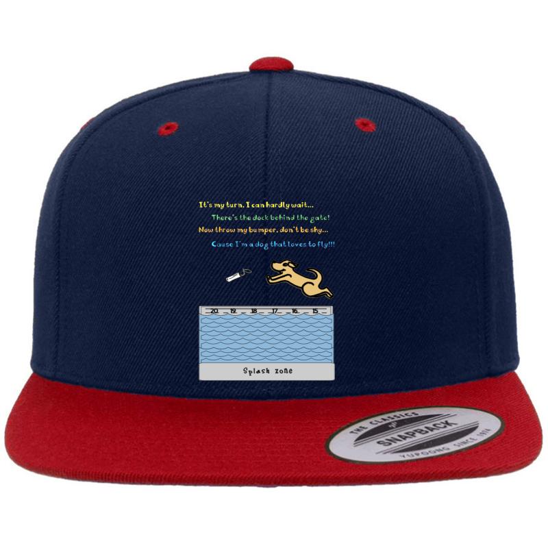 A Dr Seuss Inspired Dock Diving Design Premium Flat Bill Snapback Cap  Navy