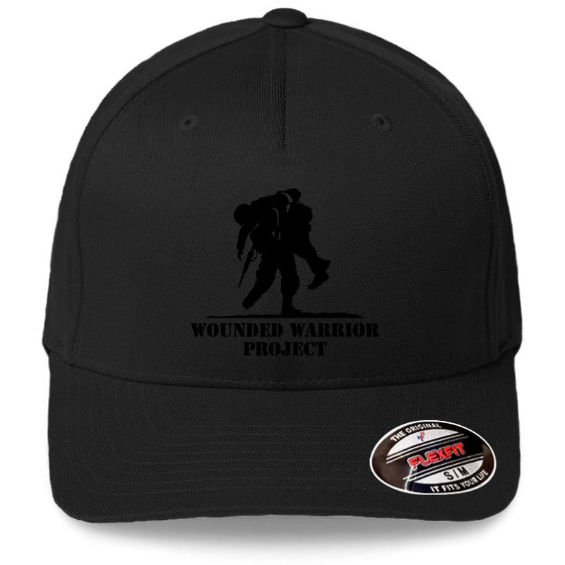 Wounded Warrior Project Men's Flexfit Baseball Cap  Black