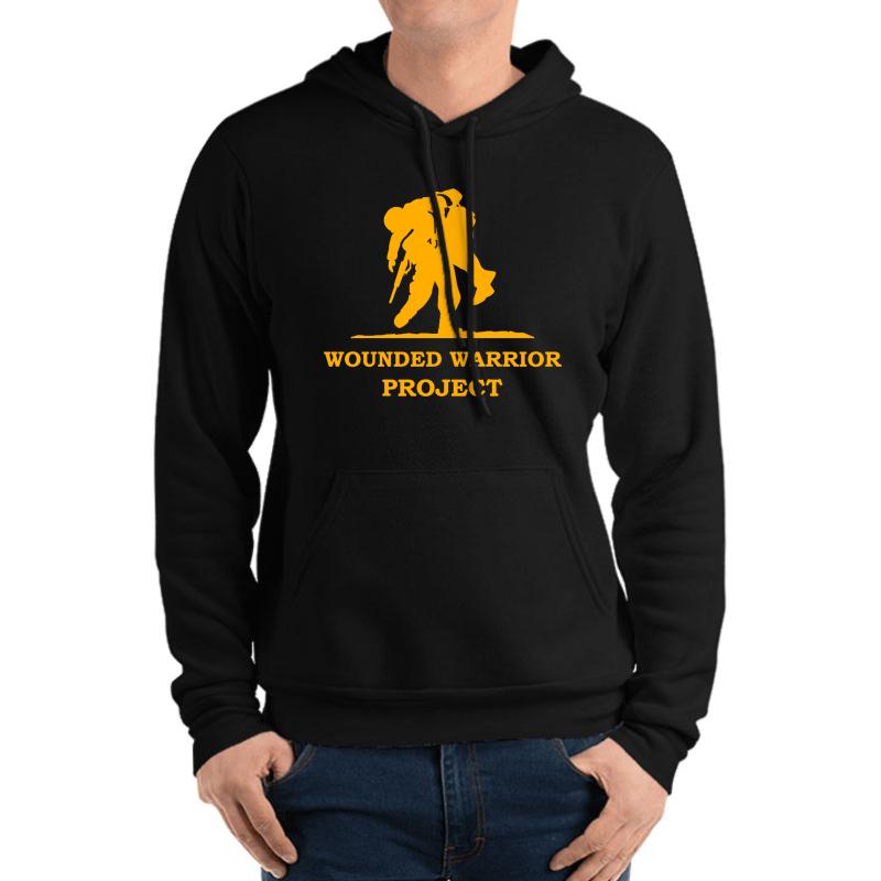 Wounded Warrior Unisex Hooded Sweatshirt Men Black