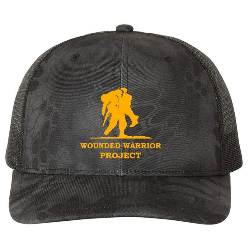 Wounded Warrior Richardson Premium Trucker Snapback Cap  Kryptek Typhon Black