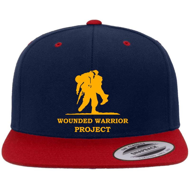 Wounded Warrior Premium Flat Bill Snapback Cap  Navy