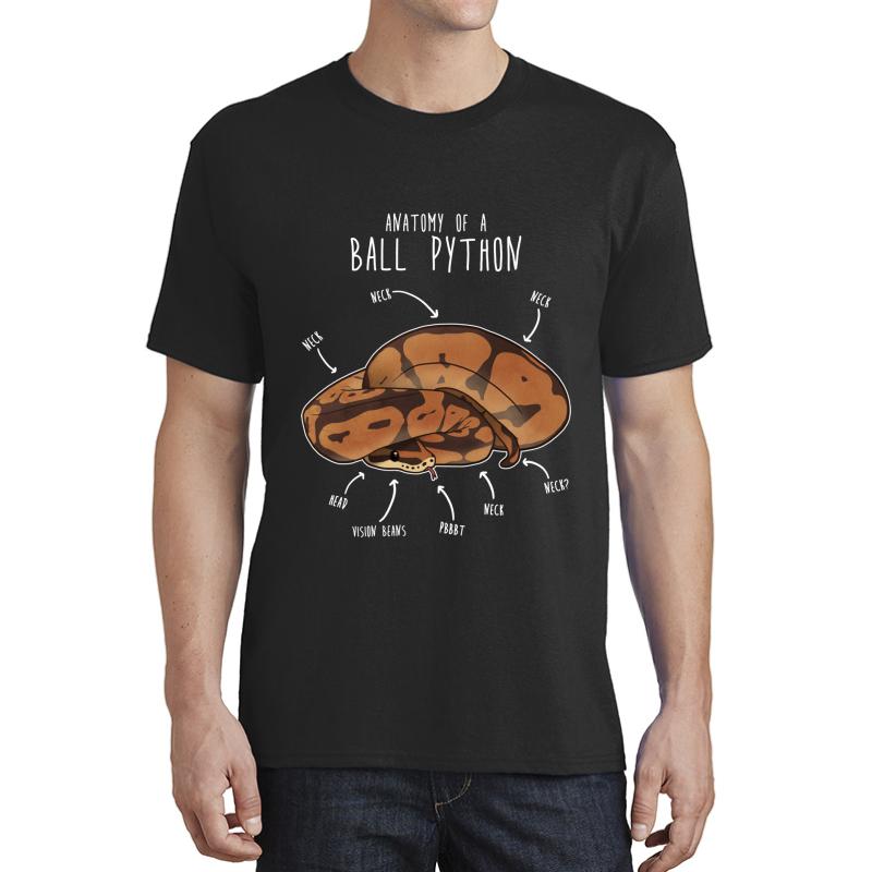 Anatomy Of A Ball Python Unisex T-Shirt Men Black