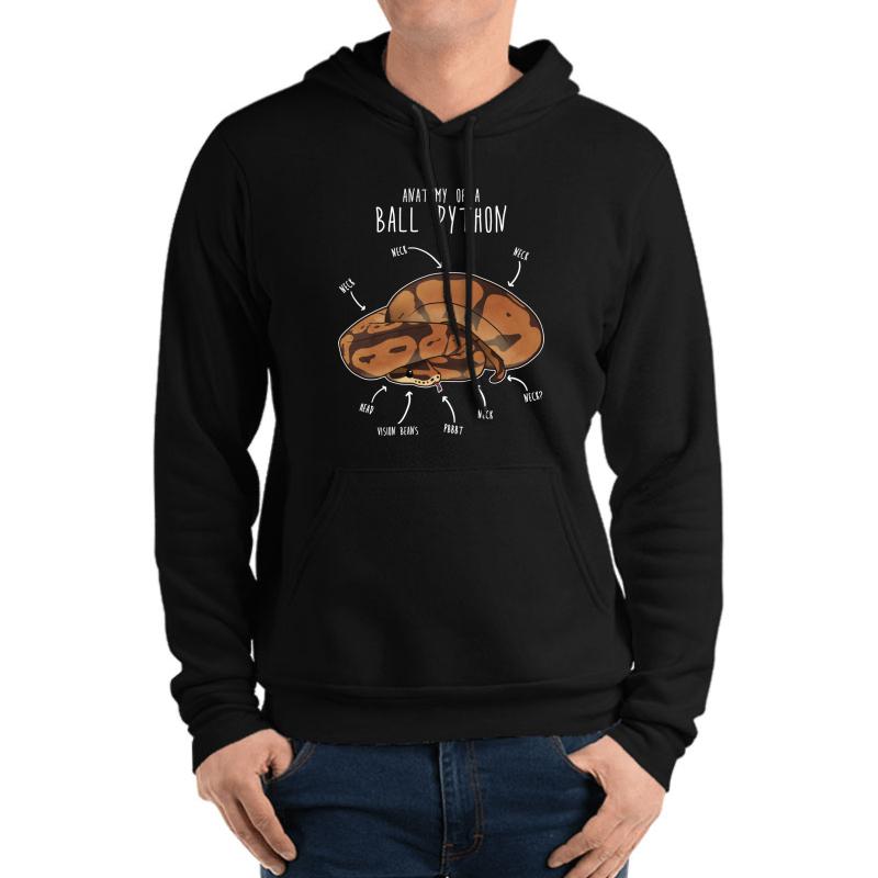 Anatomy Of A Ball Python Unisex Hooded Sweatshirt Men Black