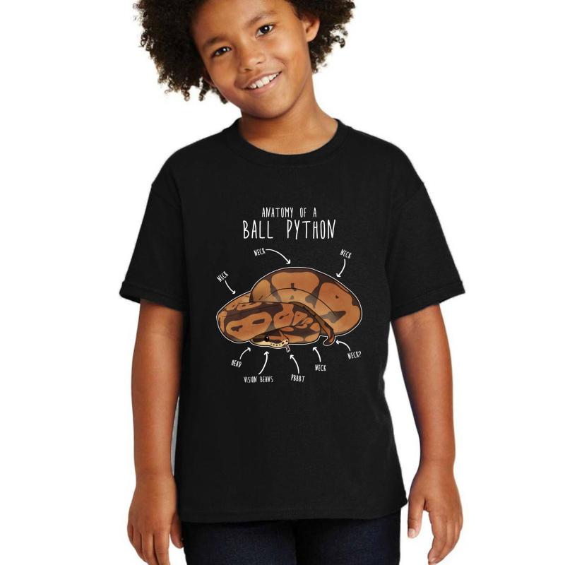 Anatomy Of A Ball Python Youth T-Shirt Boy Black