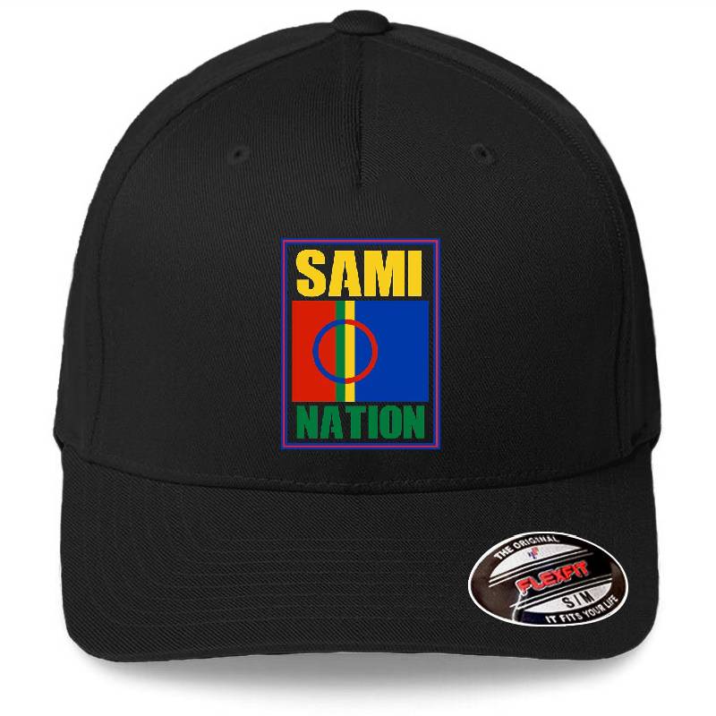sami nation. saami flag. Premium Flat Bill Snapback Caps
