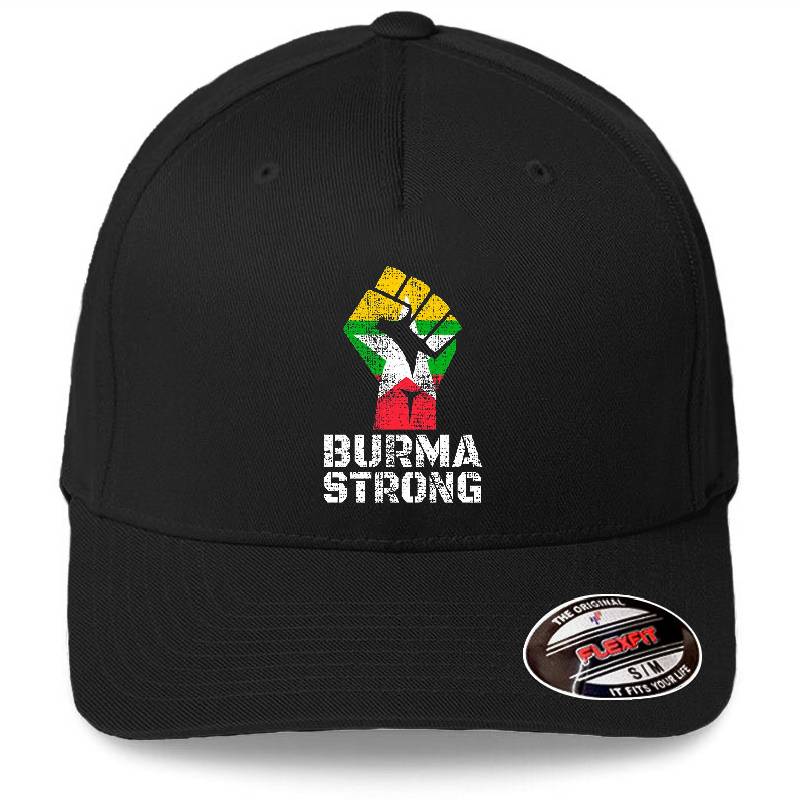 Free Myanmar Flag Burma Strong Premium Flat Bill Snapback Caps