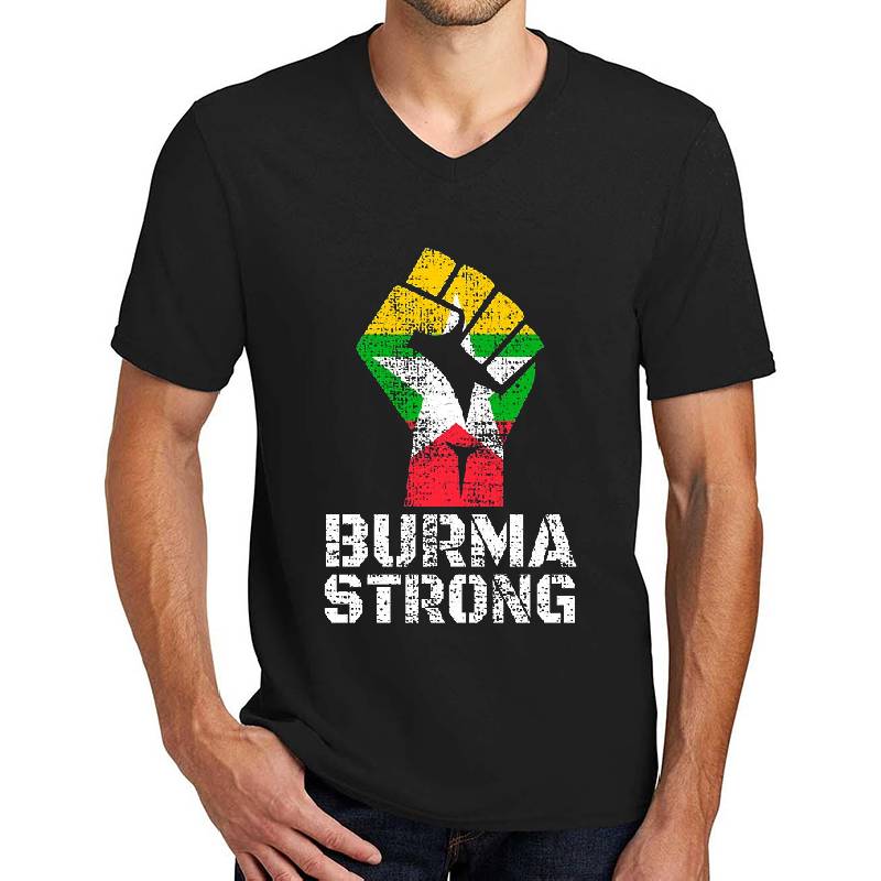Free Myanmar Flag Burma Strong Premium Flat Bill Snapback Caps